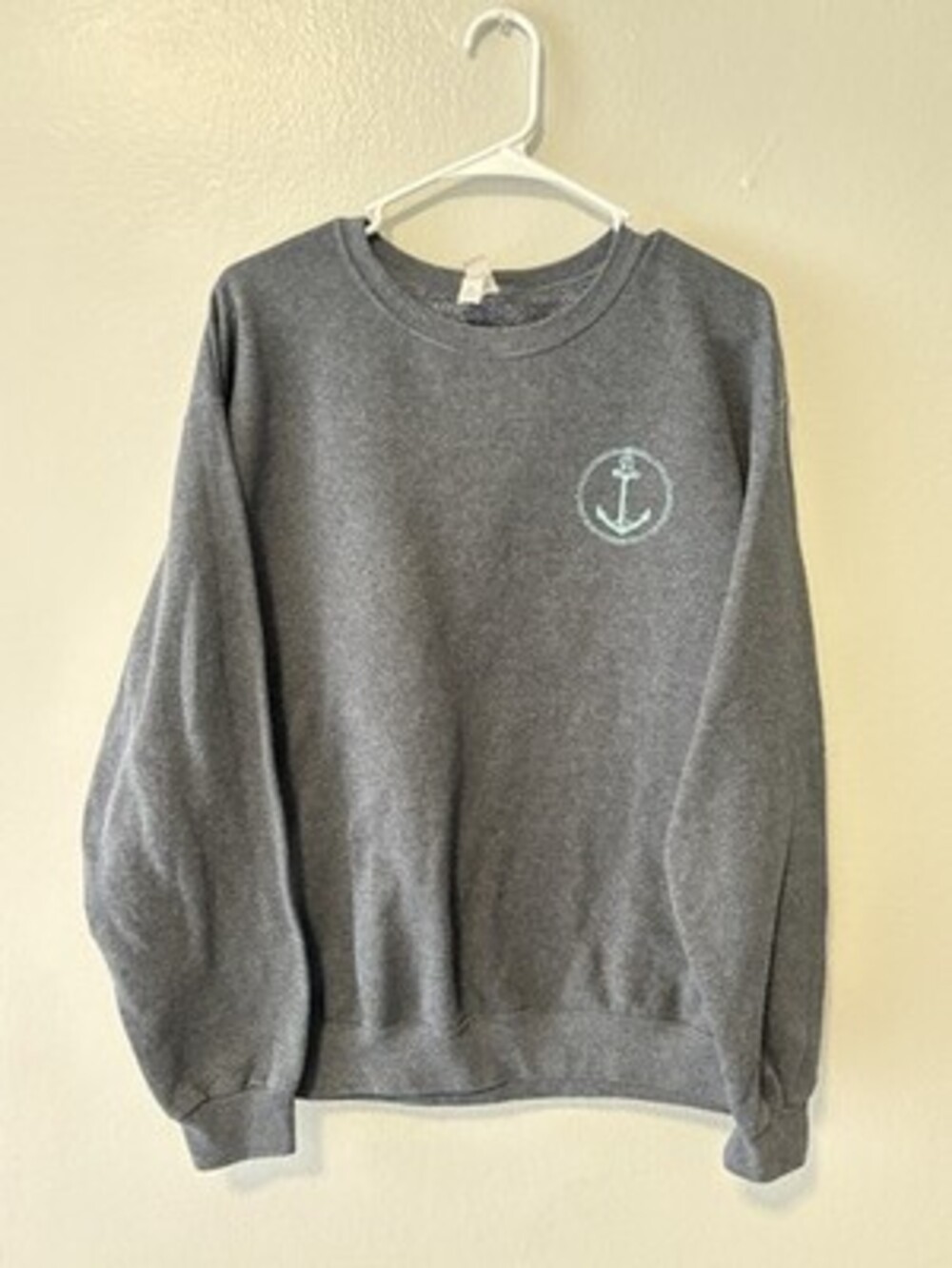 JERZEES Gray Pullover Sweatshirt Women's M Anchor Graphic Redington Beach